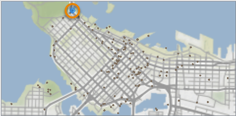 Location of the northern-most art installation.